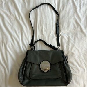 Michael Kors Grey and Black Leather Satchel
